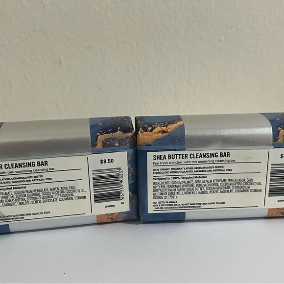 Bath & Body Works Mens Shea Butter Cleansing Bar Body Soap Clean Slate- set of 2 - Picture 2 of 4